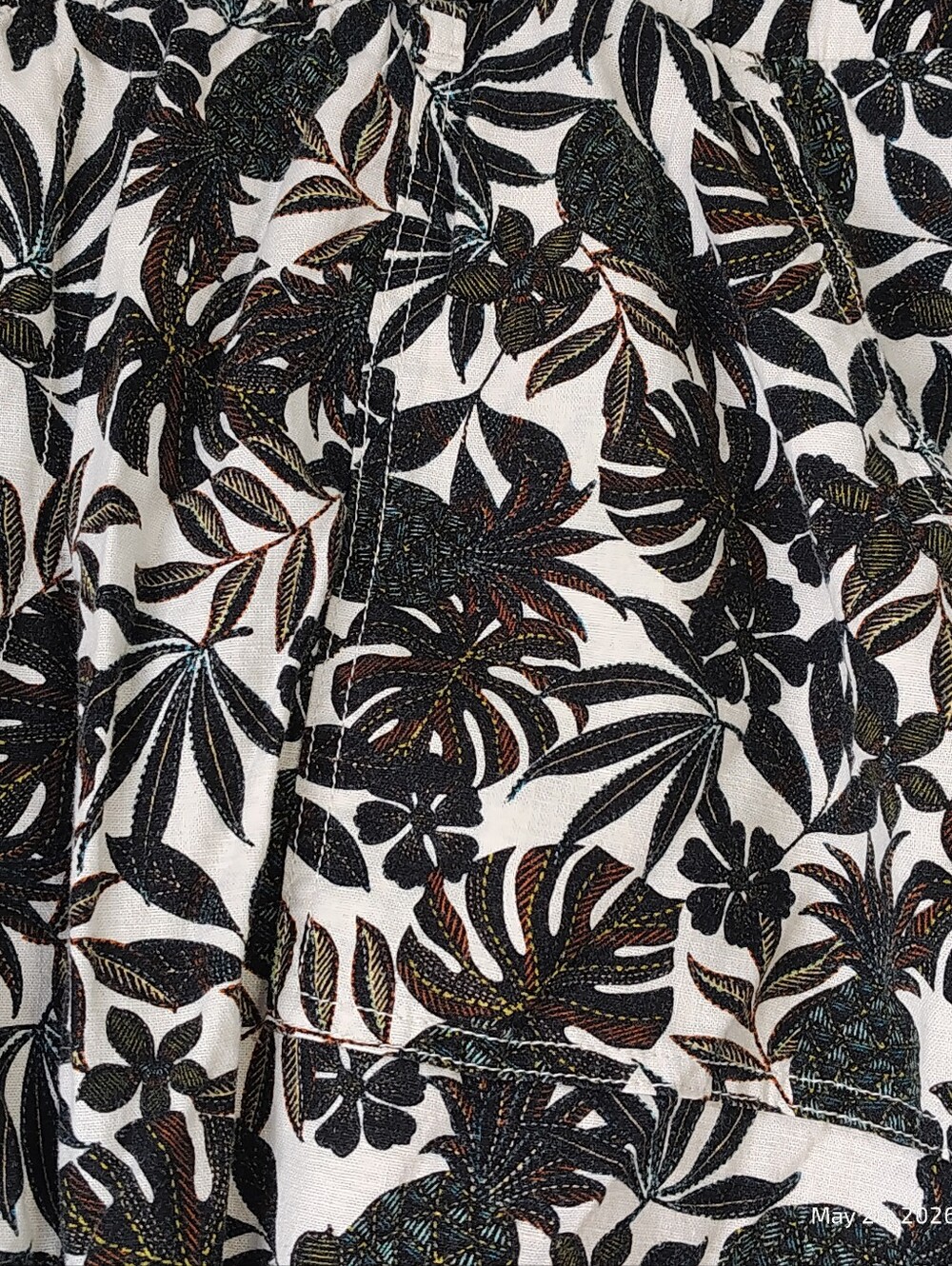 A.N.A. Joelle Floral Shorts 2X Tropical Pineapple PULL ON Linen Blend COMFORT - Picture 4 of 5